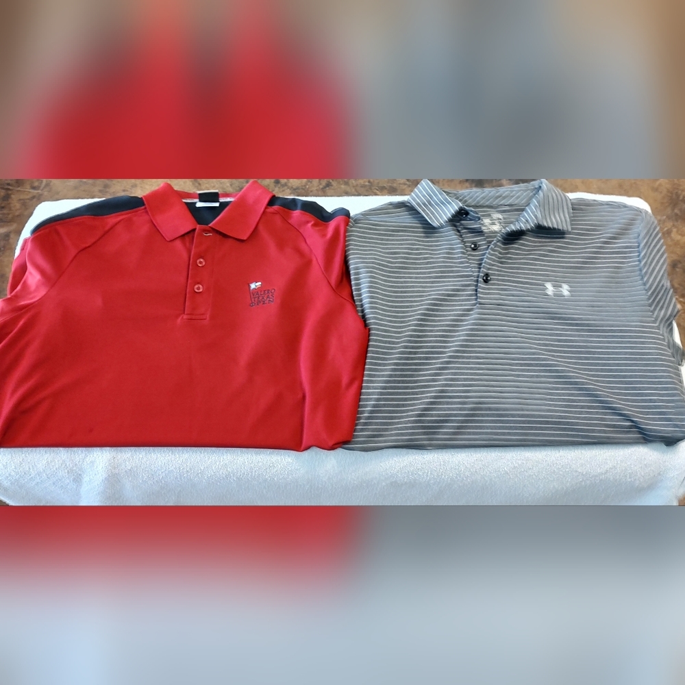 2 Men's Under Armour Golf Polos